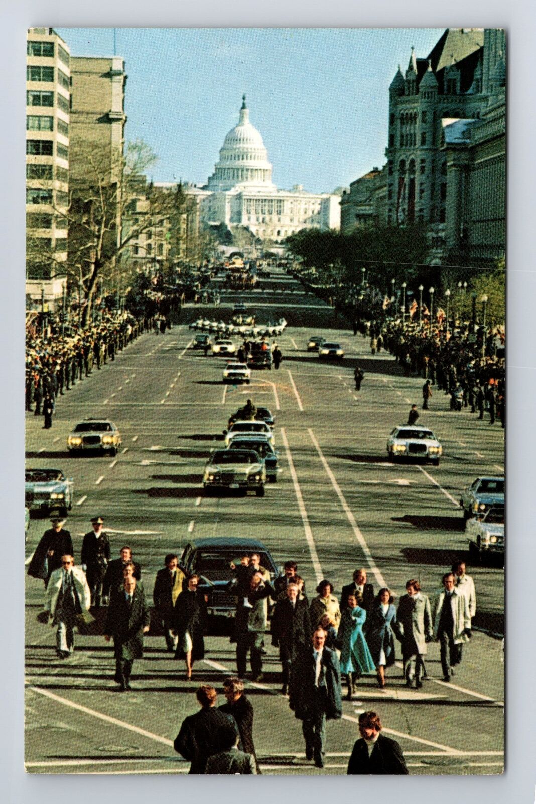 Washington DC-Famous Mile And A Half Carter Walk, Antique, Vintage Postcard