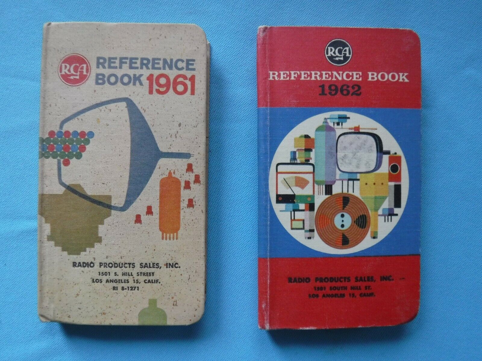 2 Vtg 1961 & 1962 RCA  REFERENCE BOOK Radio Tubes Parts Transistors Testing