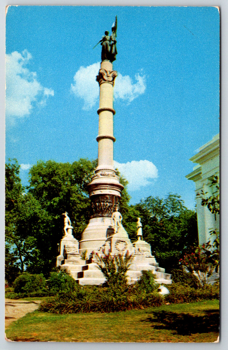 c1960s Confederate Monument Montgomery Alabama Statue Vintage Postcard