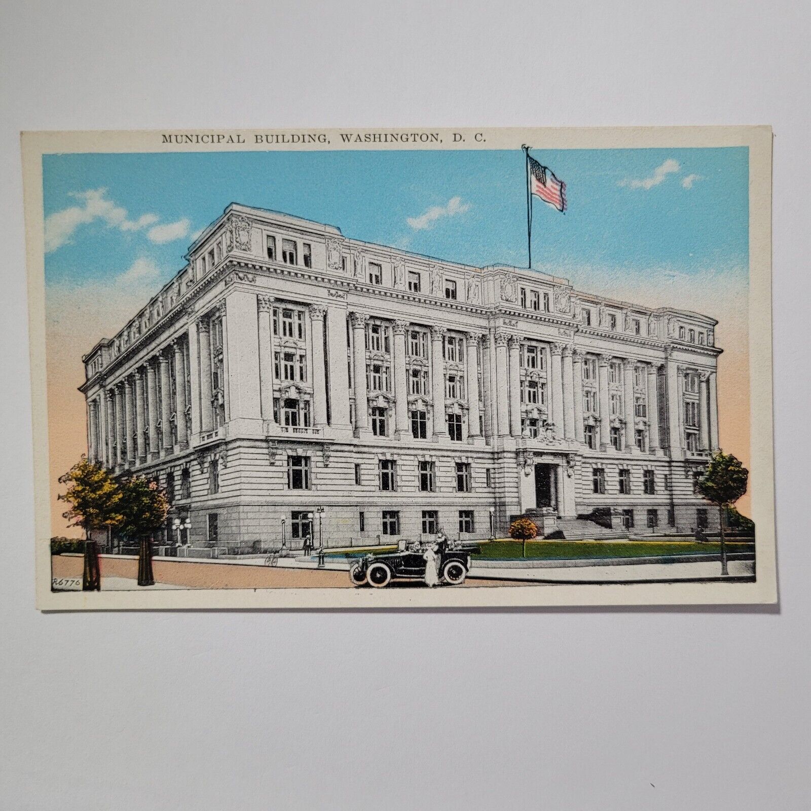 Municipal Building Washington DC Vintage Lithograph Postcard Made In USA