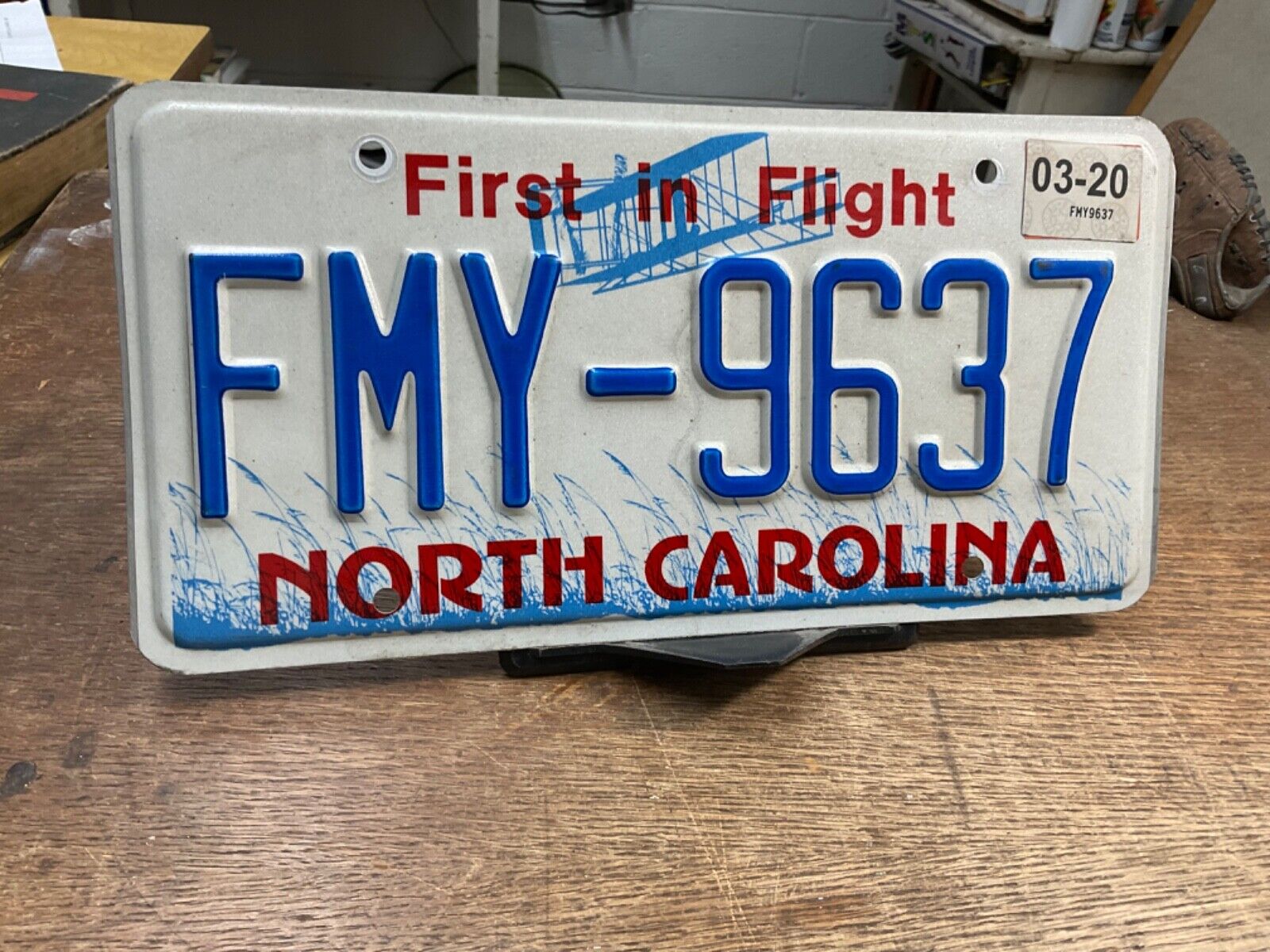 License Plate Vintage North Carolina NC \
