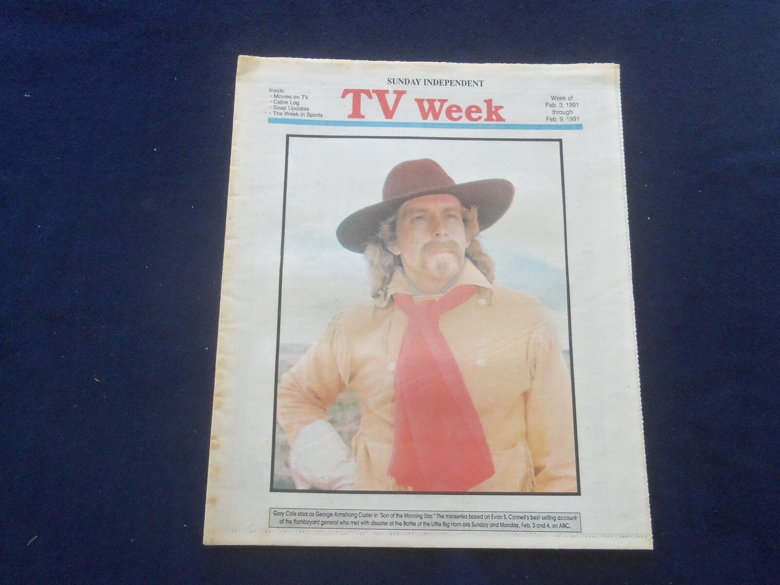 1991 FEBRUARY 3-9 SUNDAY INDEPENDENT TV WEEK SECTION - GARY COLE COVER - NP 6177
