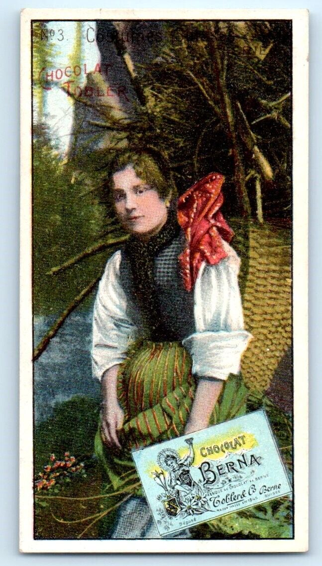 Tobler Swiss Chocolate German Trade Card Switzerland Woman Harvesting KK
