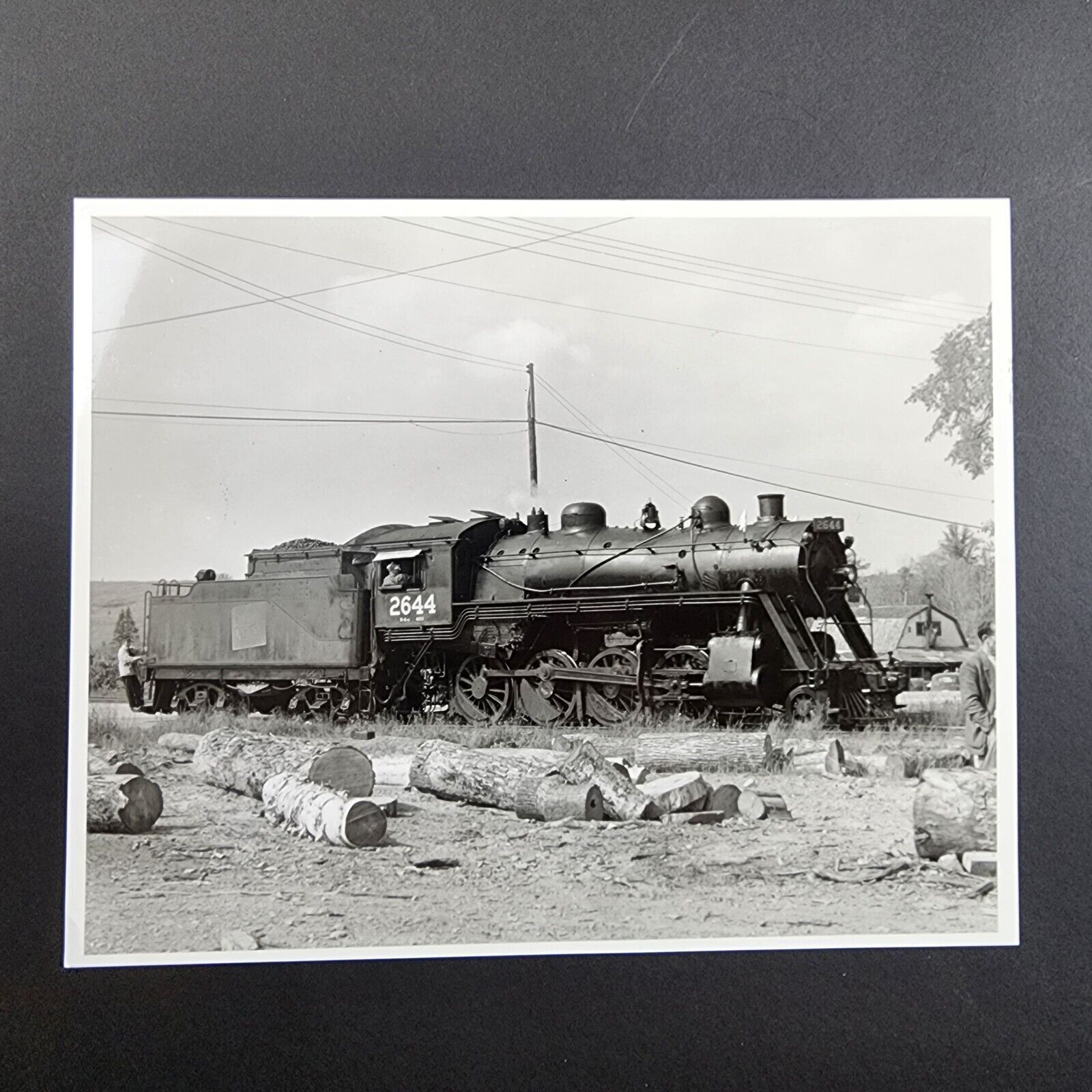 Vintage 8x10 Steam Locomotive Photo CNR#2644 2-8-0, Taken Sept 1956