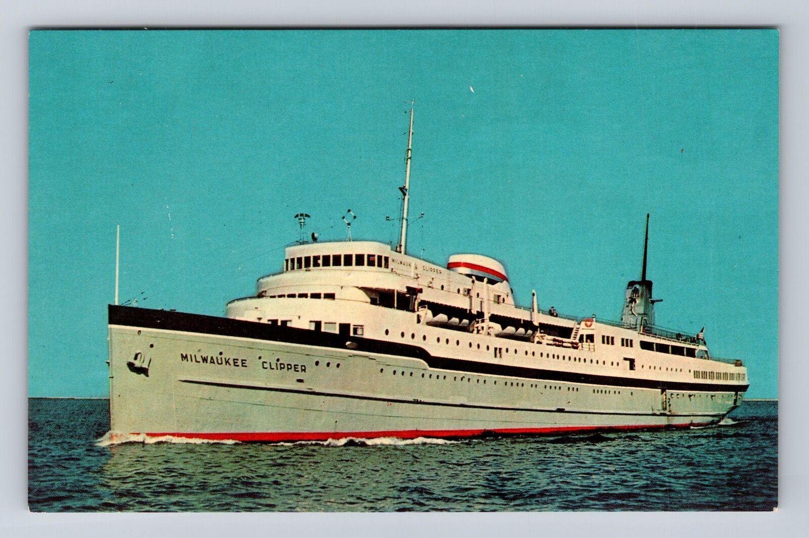 Milwaukee WI-Wisconsin, SS Milwaukee Clipper, Lake Michigan Vintage Postcard