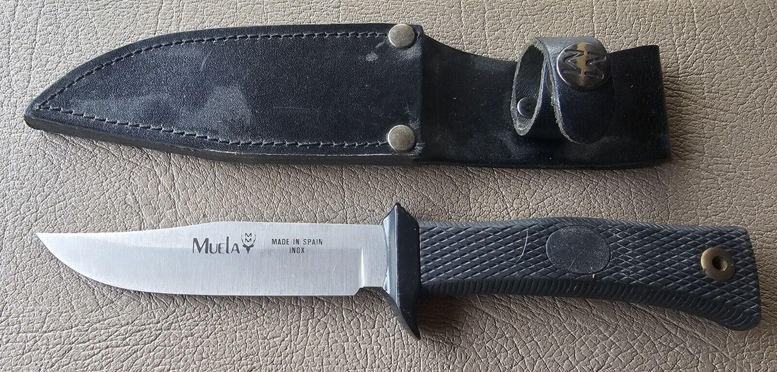 Rare Hard To Find Muela Spain Skinner Fixed Blade 7.75/4 INOX Steel Knife 90007