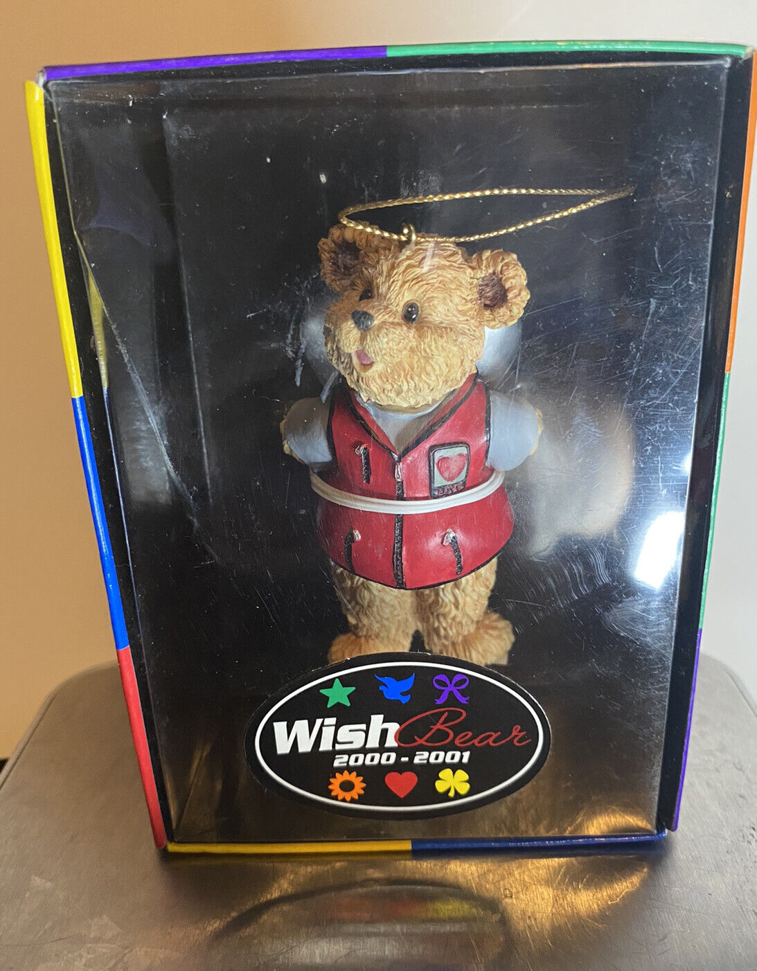 WISH BEAR LOVE 2000 2001 HOLIDAY Tree ORNAMENT Christmas New in Package