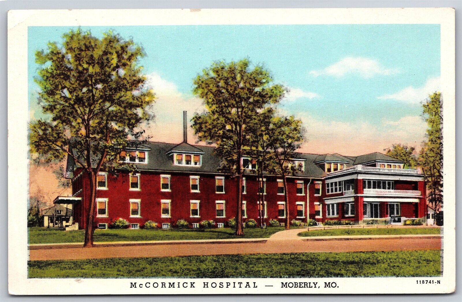 Postcard McCormick Hospital, Moberly, Missouri P160