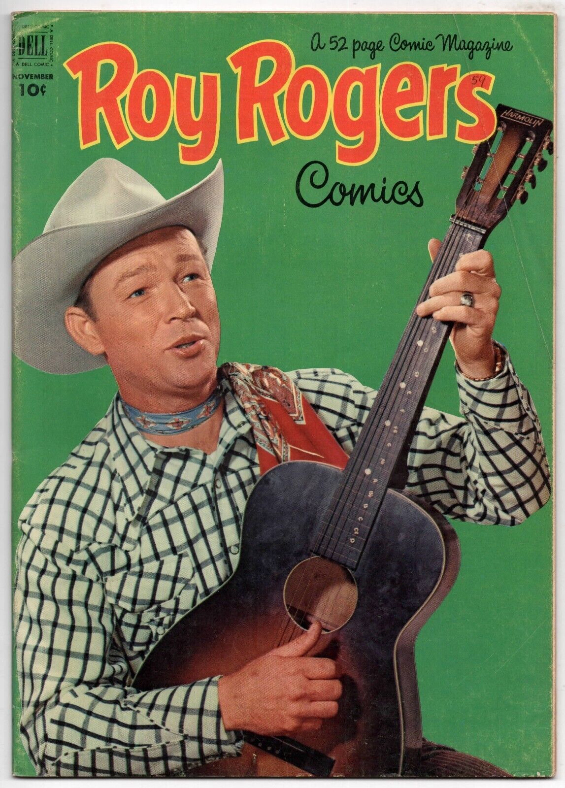 Roy Rogers Comics #59 Dell Western November 1952 Photo cover playing guitar NICE