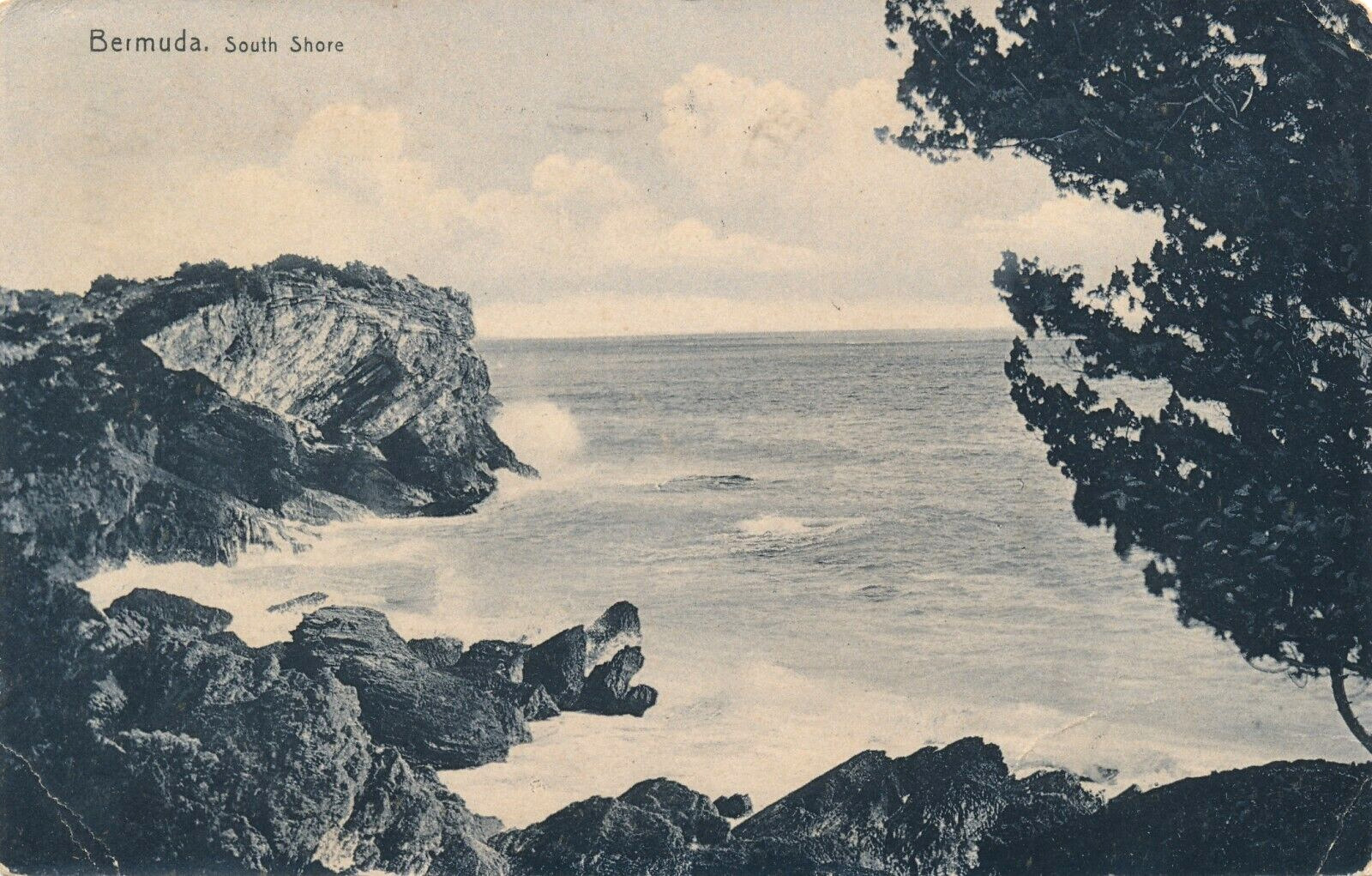 South Shore in Bermuda antique 1910 posted postcard