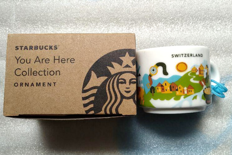 Switzerland Starbucks mini Mug Cup DEMI 2oz ORNAMENT You Are Here Collection NEW