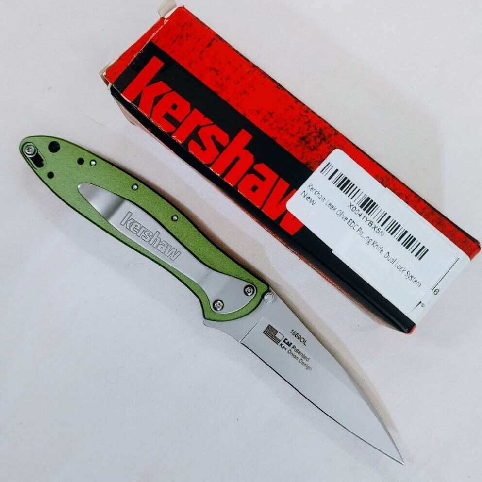 KERSHAW LEEK Olive Drab - Speed-Safe Assisted Open Pocket Knife - USA - 1660OL