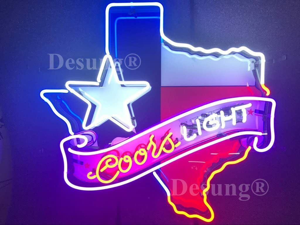 Coors Light Texas Lone Star Beer Lamp Neon Light Sign 24\