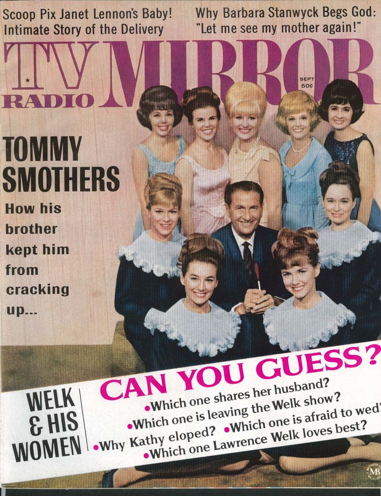 TV RADIO MIRROR Tommy Smothers Lennons Lawrence Welk Barbara Stanwyck 9 1967