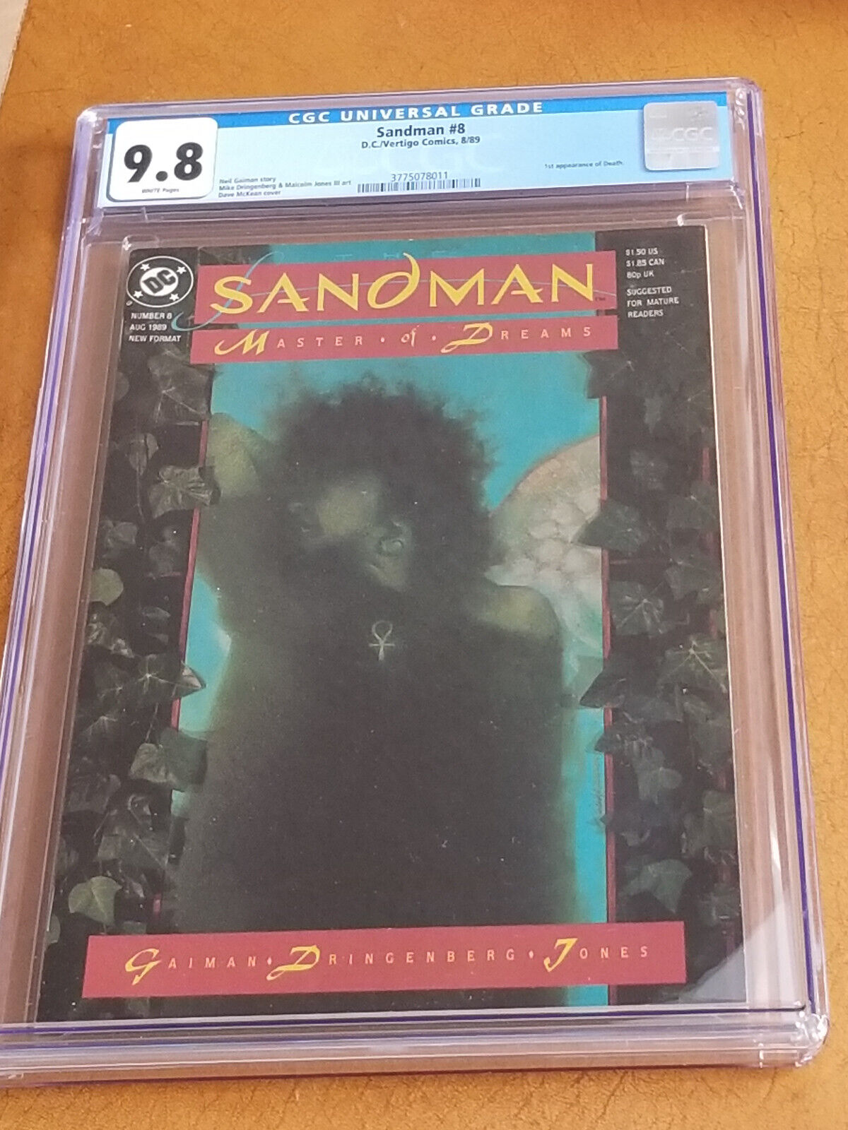 Sandman Master Of Dreams # 8 CGC 9.8 WP- DC 1989 - 1st Appearance Of Death Comic