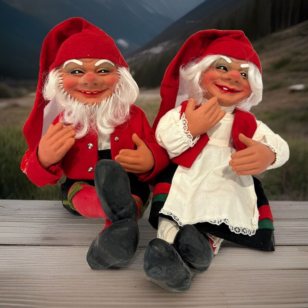 Vintage 2 Arne Hasle Norwegian Latex Christmas Doll Elf Gnome 14\