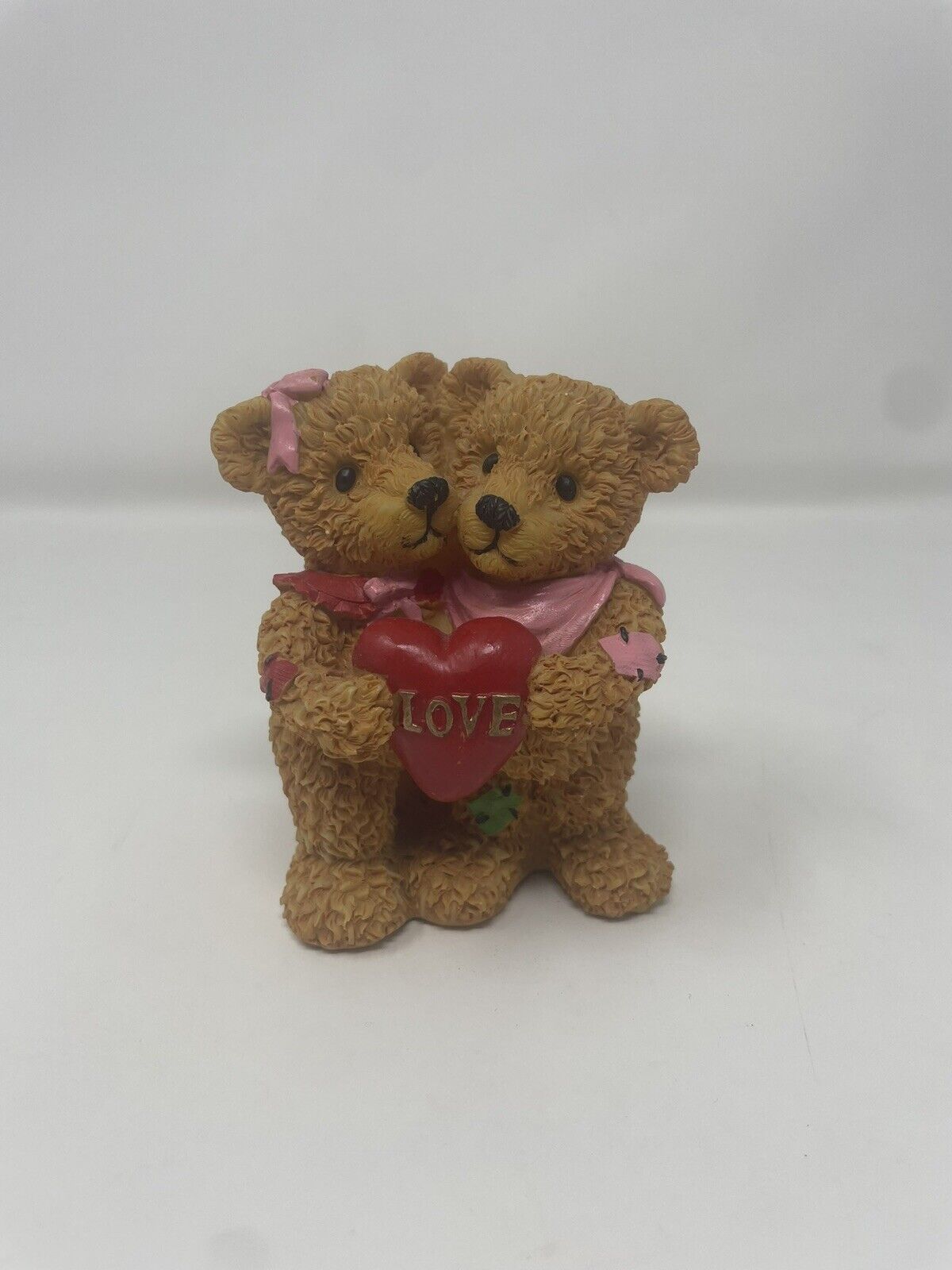 Valentine\'s Day Resin Brown Bears Holding Heart, Bears In Love