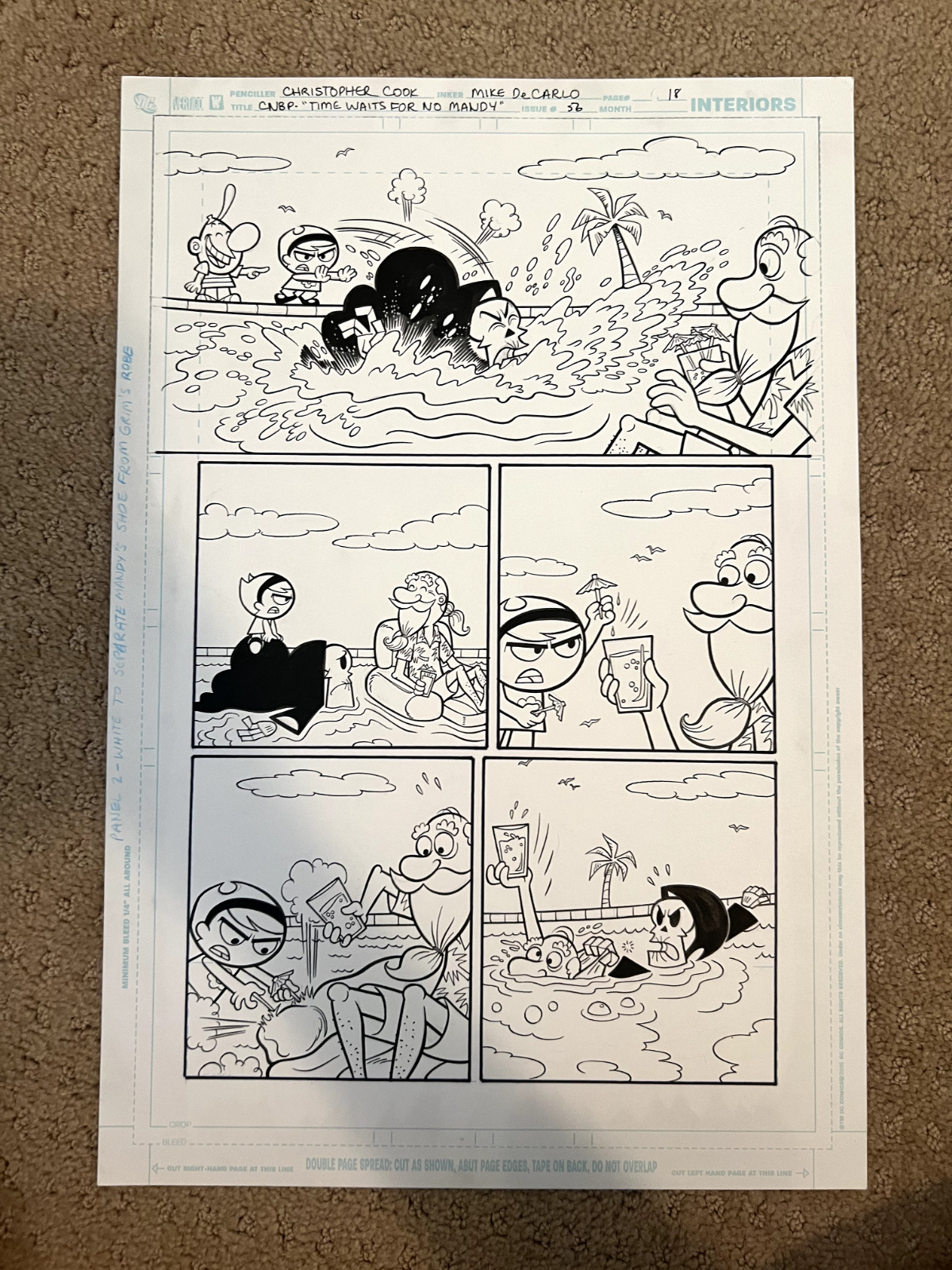 Billy & Mandy Issue 56 Page 18 Original Comic Art Page Chris Cook Mike DeCarlo