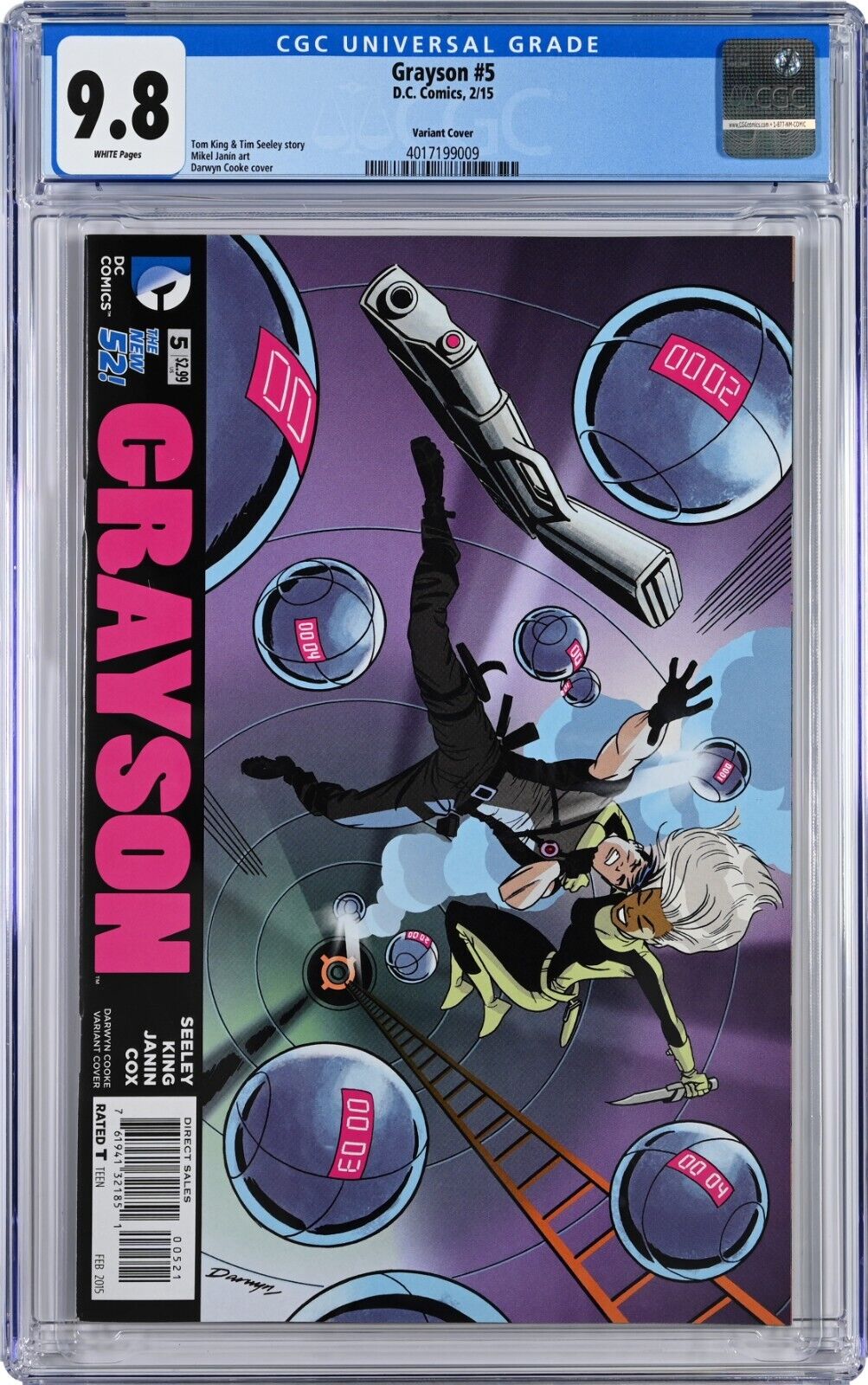 Grayson #5 CGC 9.8 (Feb 2015, DC) Nightwing, New 52, Darwyn Cooke Variant Cover