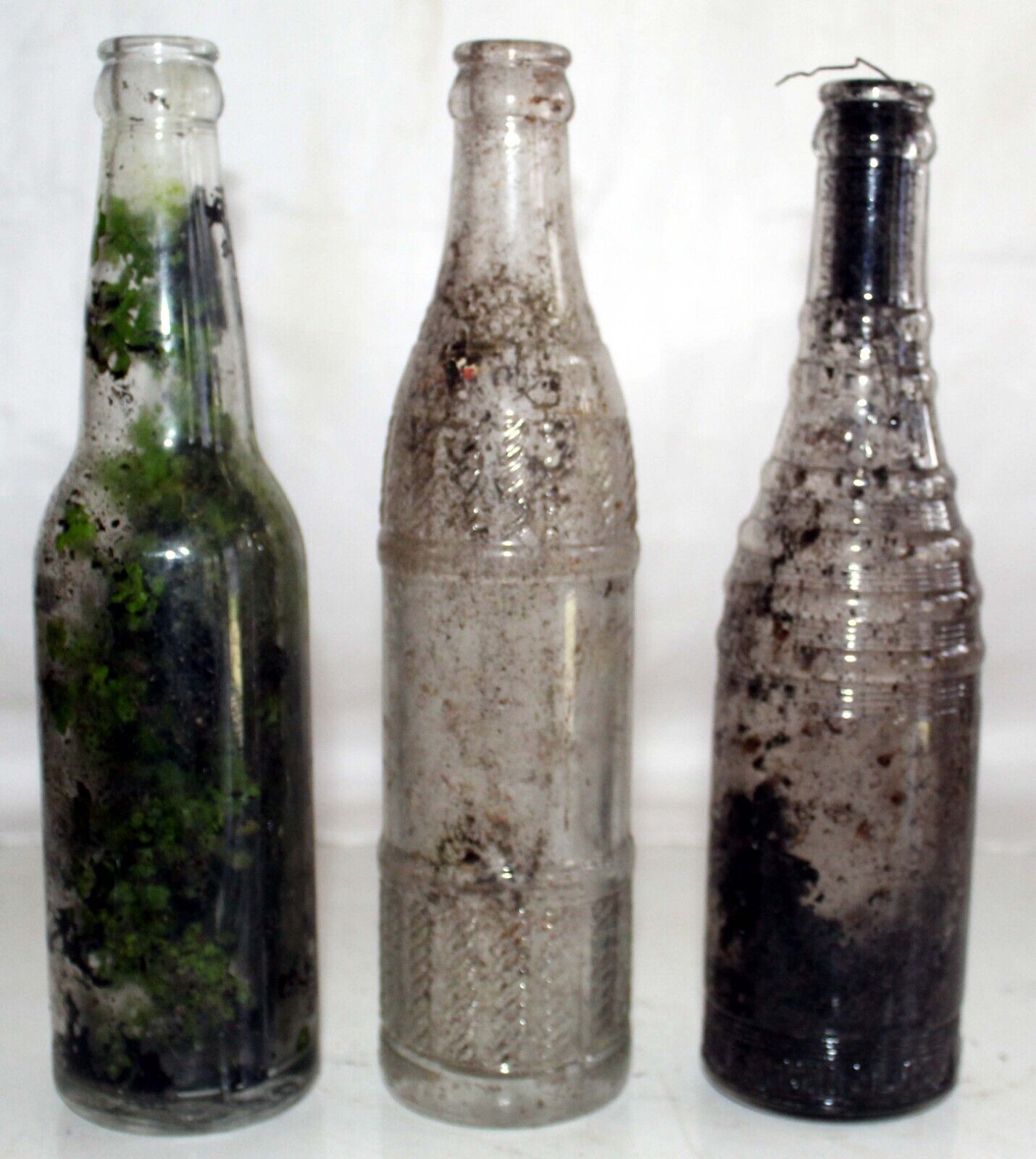 Vintage Pre-1930\'s Soda Bottle Lot (Clear) Freshly Dug LOOK