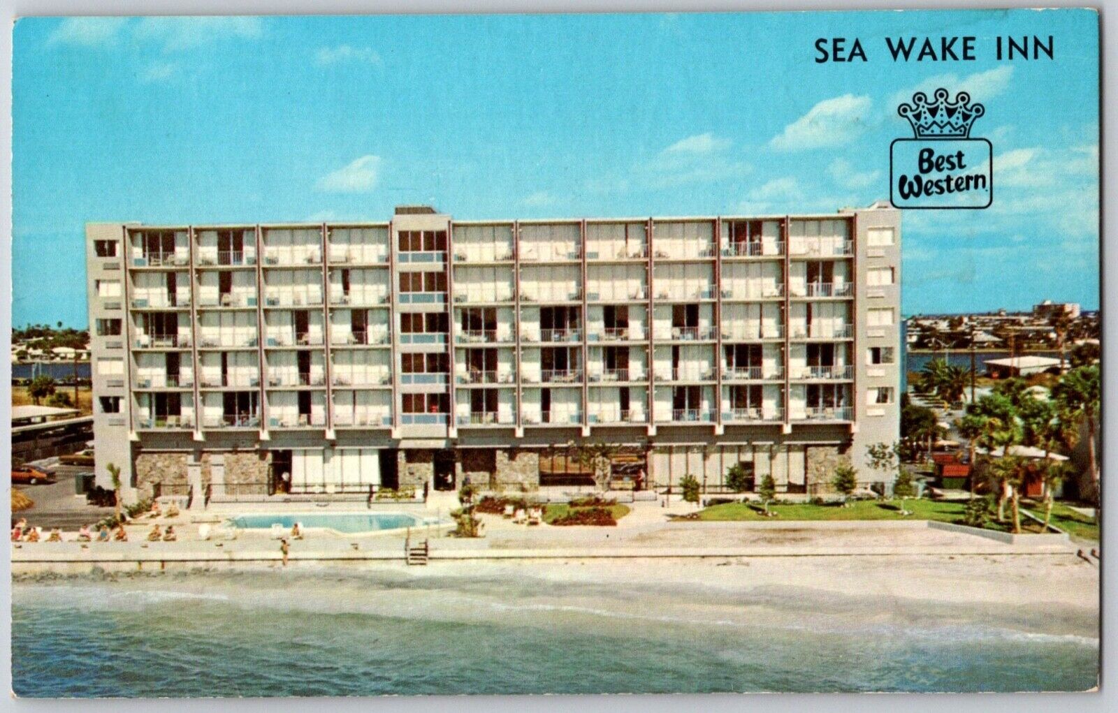 Postcard Clearwater Beach Florida Sea Wake Inn
