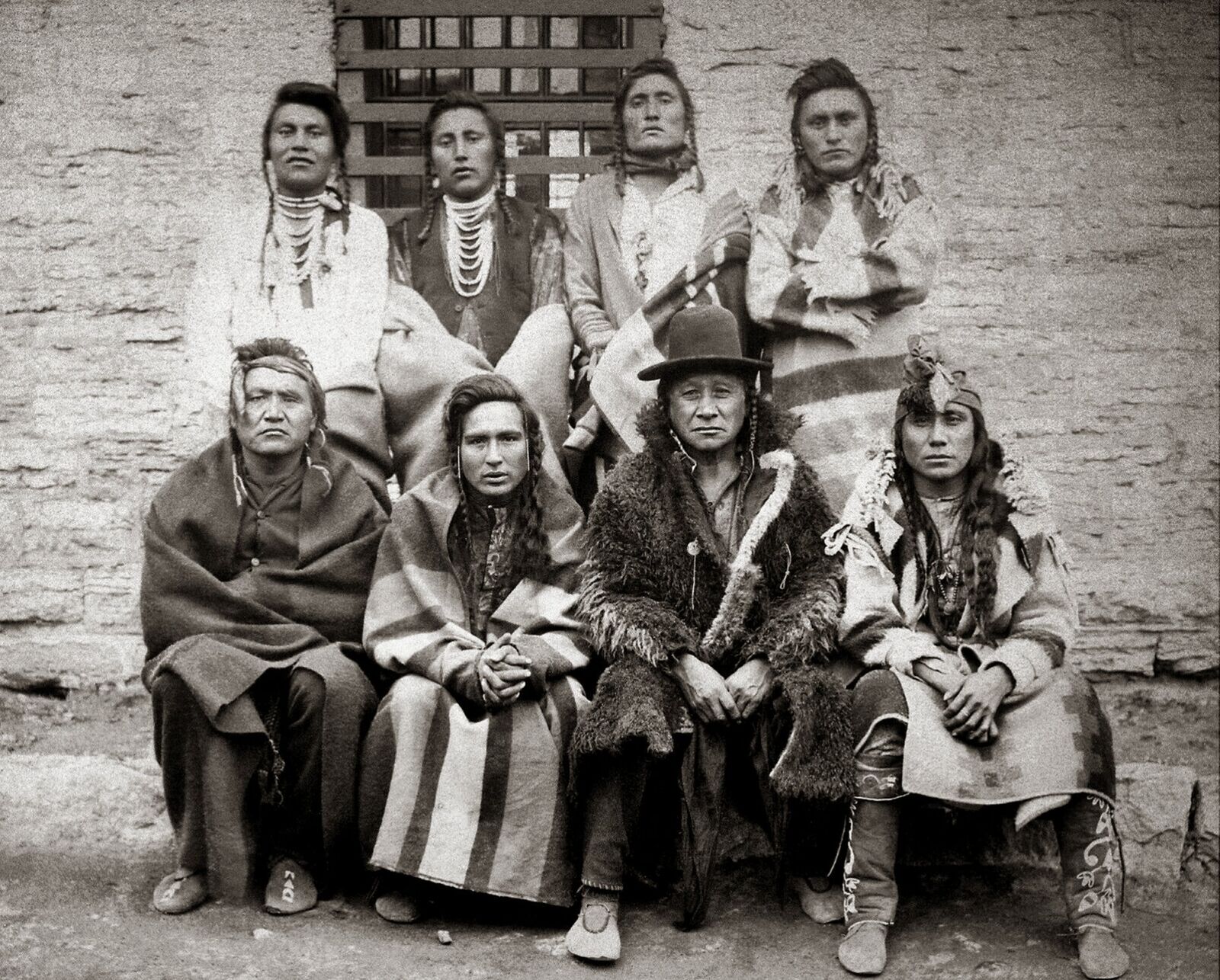 American CROW TRIBE Chiefs Captured by CUSTER During His Campaign 8.5x11 Photo