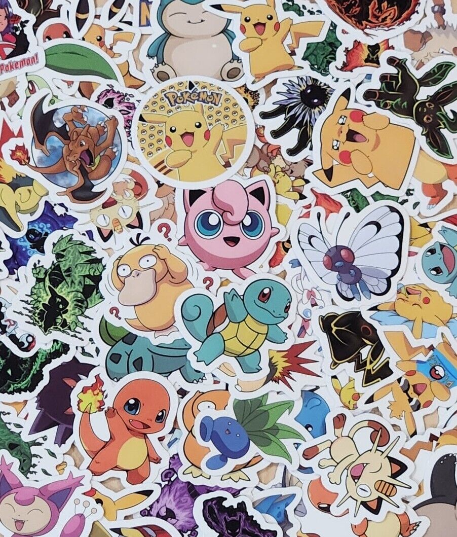 100pc Pokémon Go Pikachu Cartoon Stickers Laptop Sticker Luggage Decal New