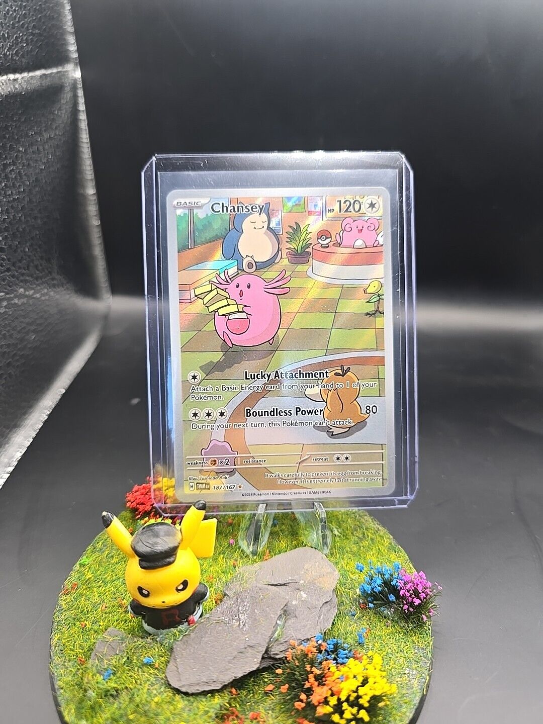 Pokemon Card - Chansey 187/167 - Twilight Masquerade - Illustration Rare, Mint