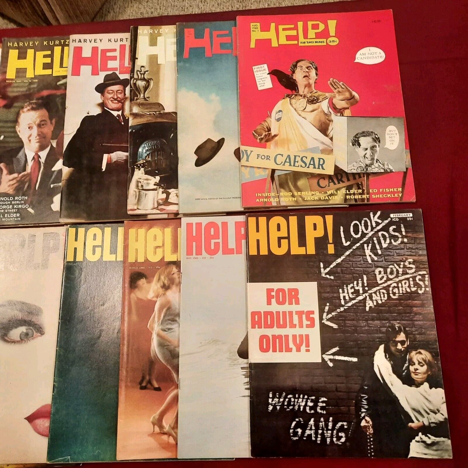 Help Magazine, Harvey Kurtzman 1960-1965 Warren, 18 Issues Including #1