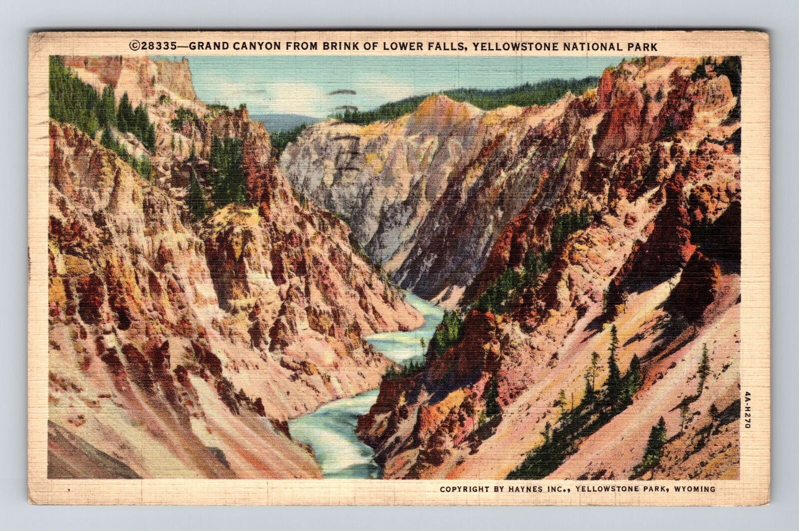 Grand Canyon National Park AZ-Arizona, Lower Falls, c1940 Vintage Postcard
