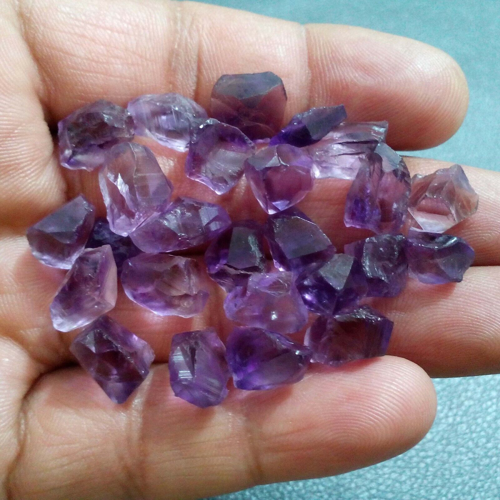 Attractive African Amethyst Raw 25 Piece Size 11-13 MM Amethyst Rough Jewelry