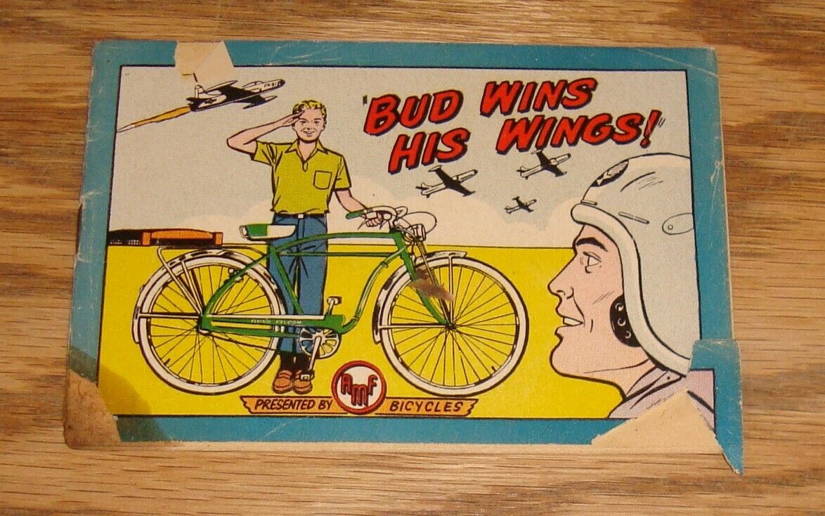 Original 1956 AMF Bicycle Sales Brochure Comic Book 56 Bud Wins His Wings