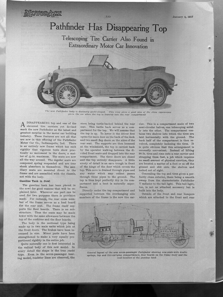 1917 Pathfinder Report - Pix, Features