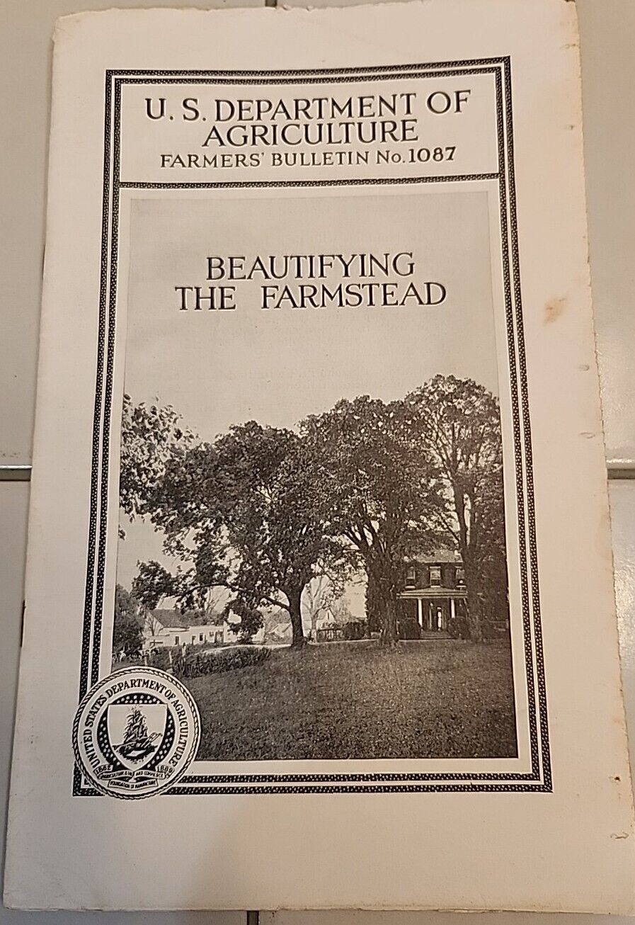 1929 USDA Farmers' Bulletin # 1087, BEAUTIFYING THE FARMSTEAD Original