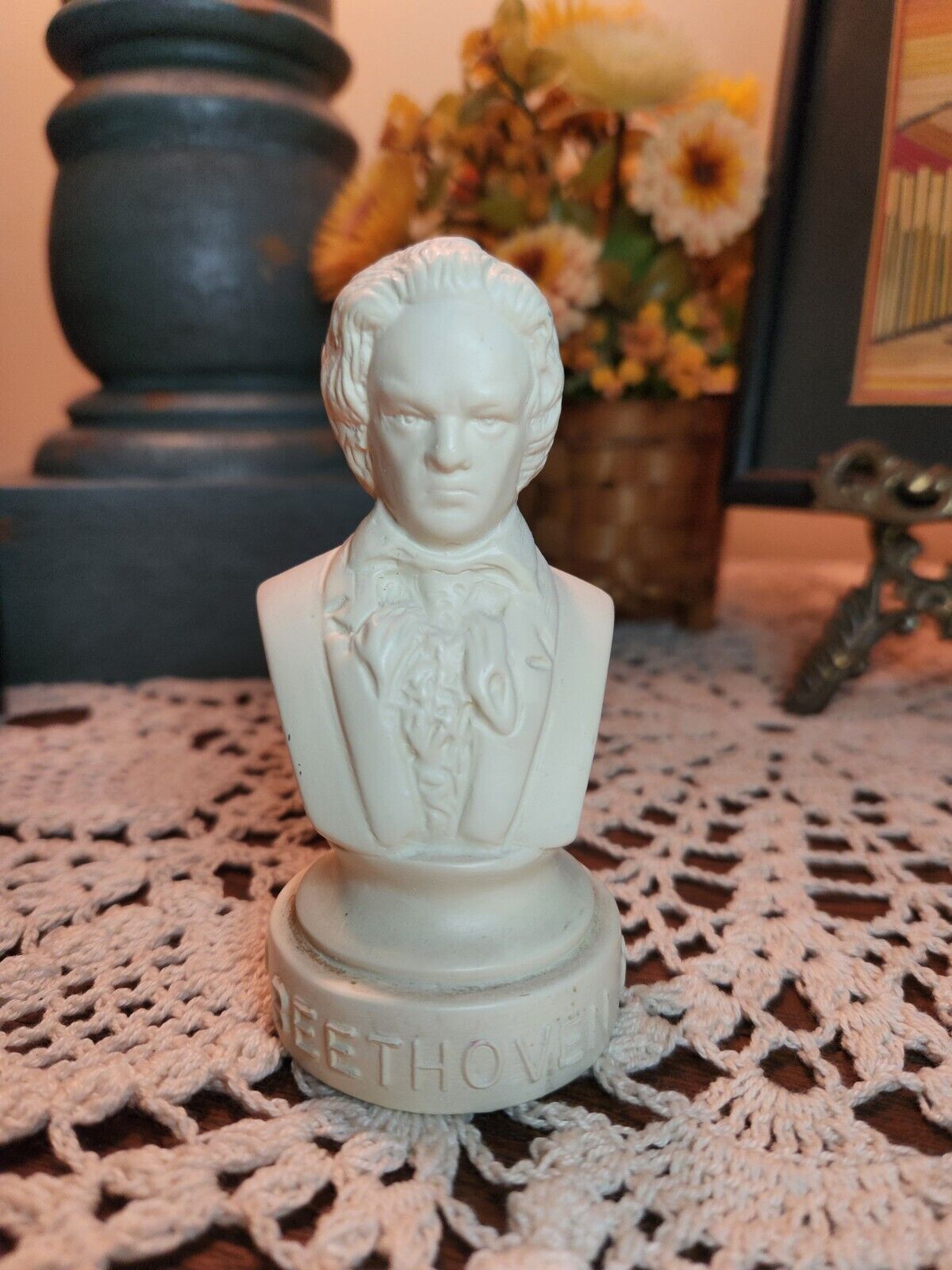 BEETHOVEN CLASSICAL MUSIC COMPOSER STATUETTE HALBE BUST 4\