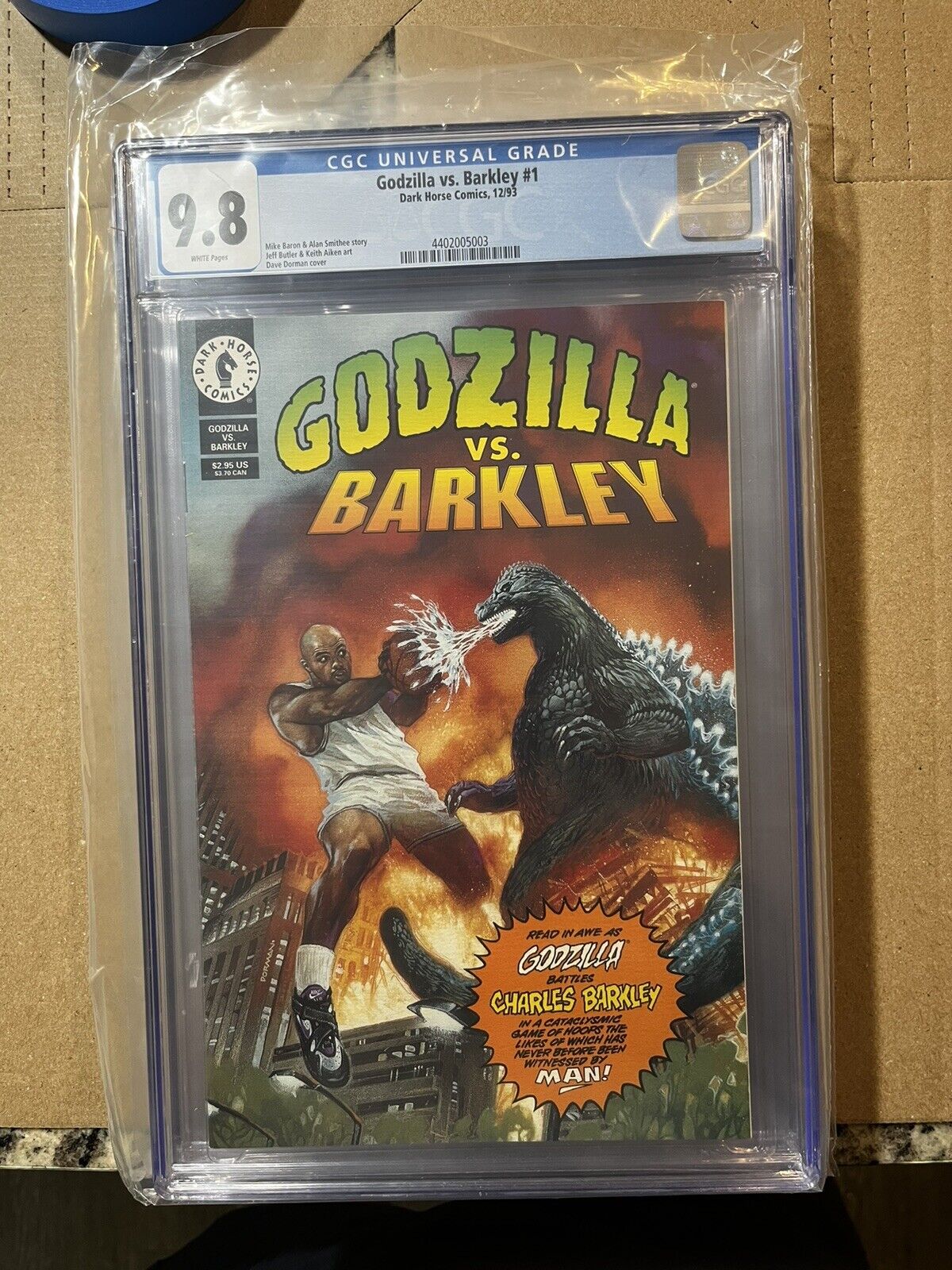 Dark Horse Comics: Godzilla vs. Barkley #1 (1993) CGC 9.8 1 Copy