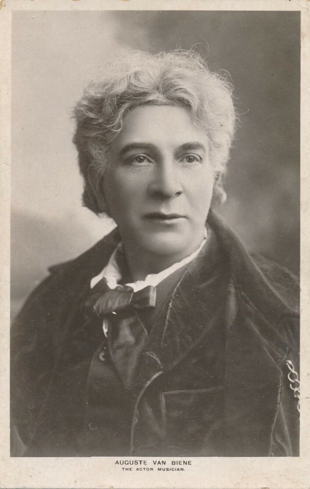 Auguste Van Biene The Actor Musician Real Photo Postcard–Composer, Cellist -1912