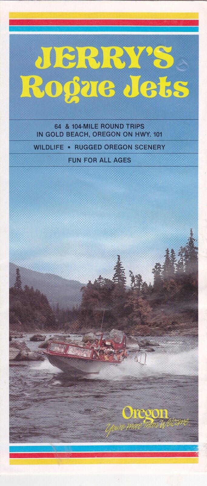1980\'s Jerry\'s Rogue River Jet Boats Gold Beach Oregon Brochure
