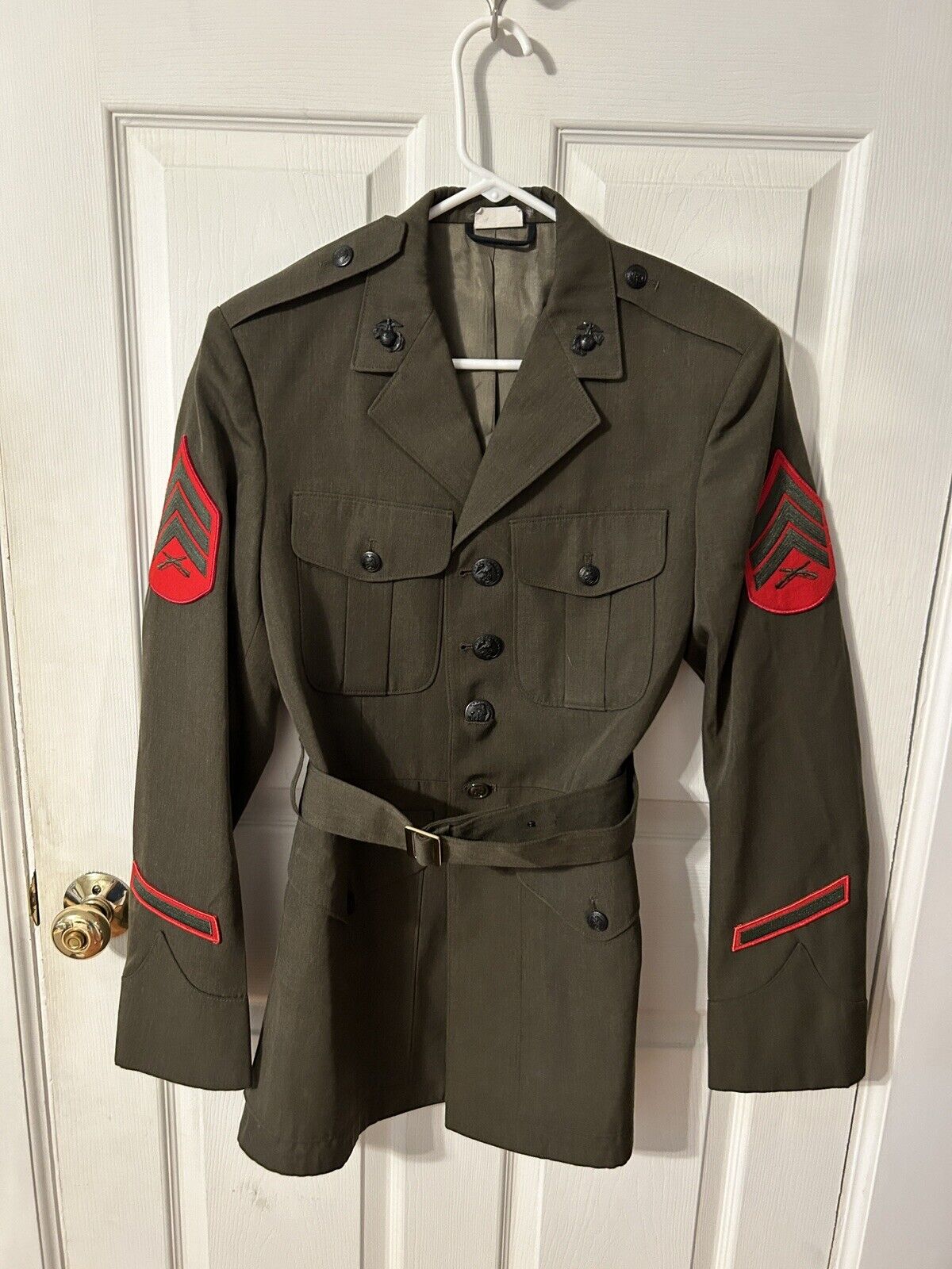 USMC Service Uniform “A” Jacket (38L) And Two Pair Trousers (33L)