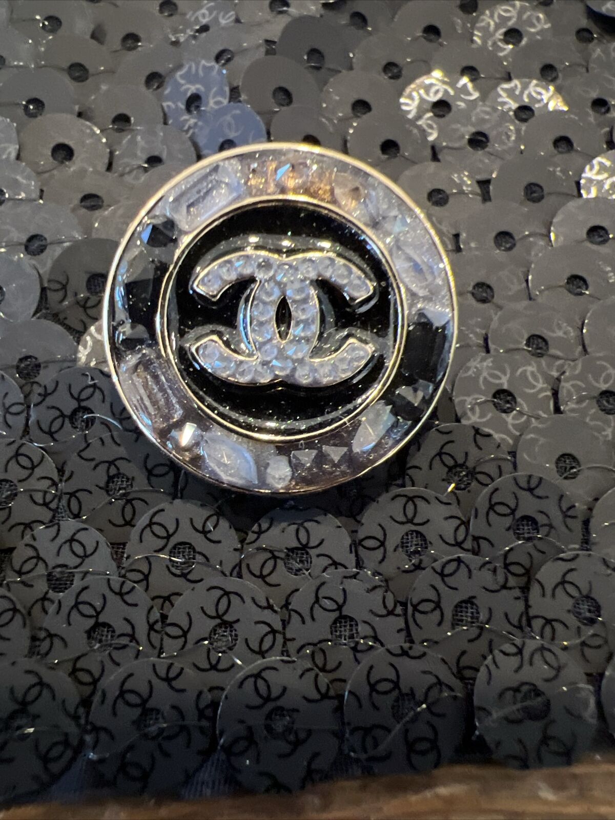Authentic Chanel Button Logo