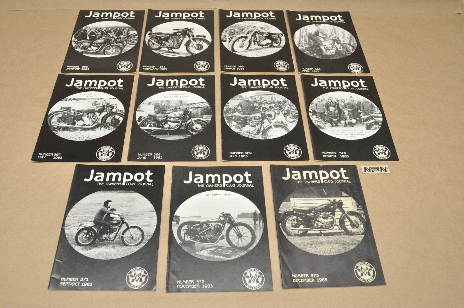 Vtg AJS Matchless Motorcycle Owners Club Jampot Journal Magazine 1983 FULL YEAR