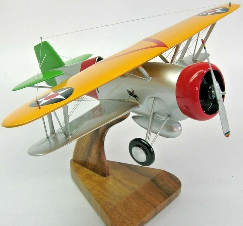 Curtiss Hawk BF2C-1 US Navy Plane Wood Model Replica Small 