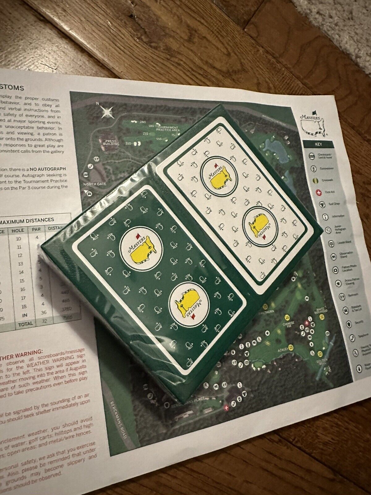 RARE 2024 Masters Augusta National Playing Cards New Sealed AND 2024 Map Program