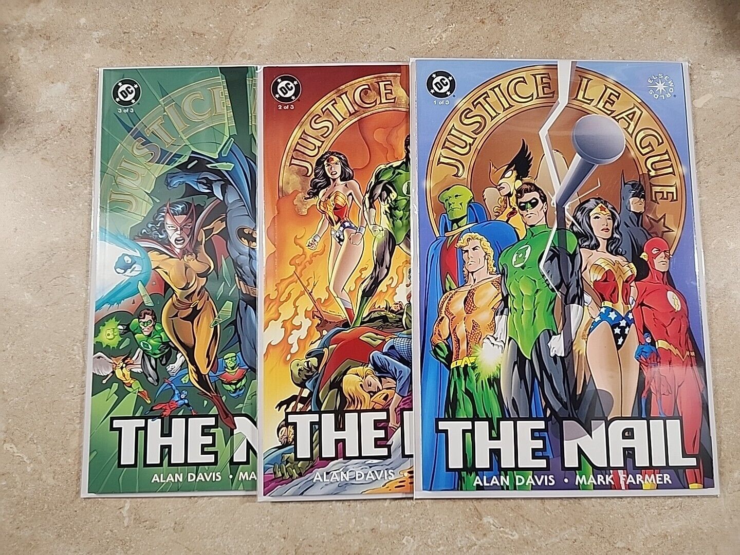 JUSTICE LEAGUE The Nail 1-3 Complete Mini series 1998 set run
