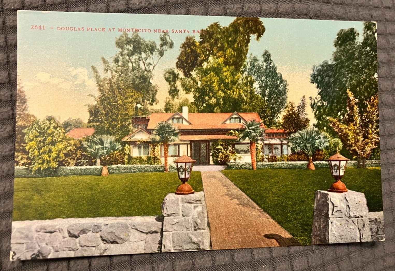 Antique Postcard - Douglas Place at Montecito near Santa Barbara, California