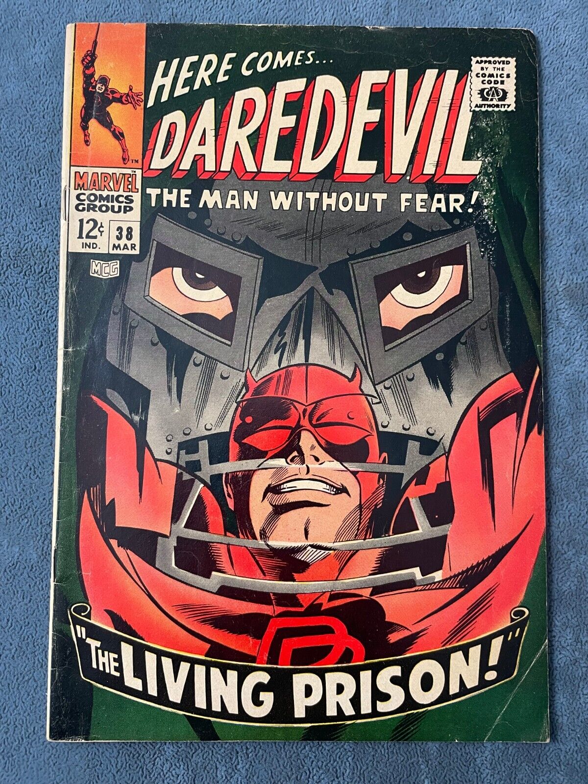 Daredevil #38 1968 Marvel Comic Book Key Issue Dr Doom Cover Gene Colan VG/FN