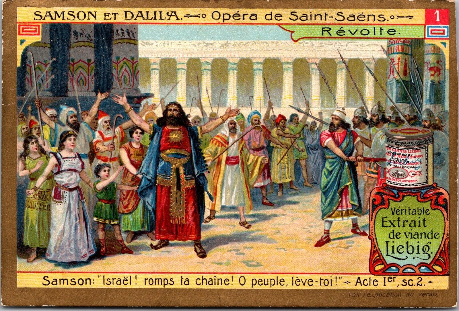 LIEBIG Trade Card Set S-858 Samson Delilah Opera Bible Story 1906