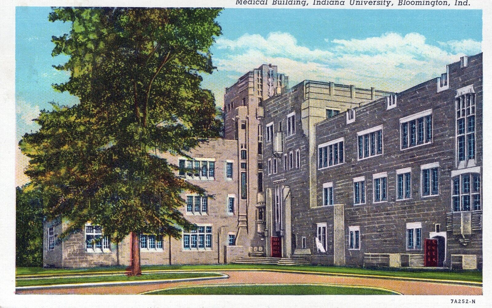 Medical Building Indiana University Bloomington Indiana Posted in 1947 Postcard