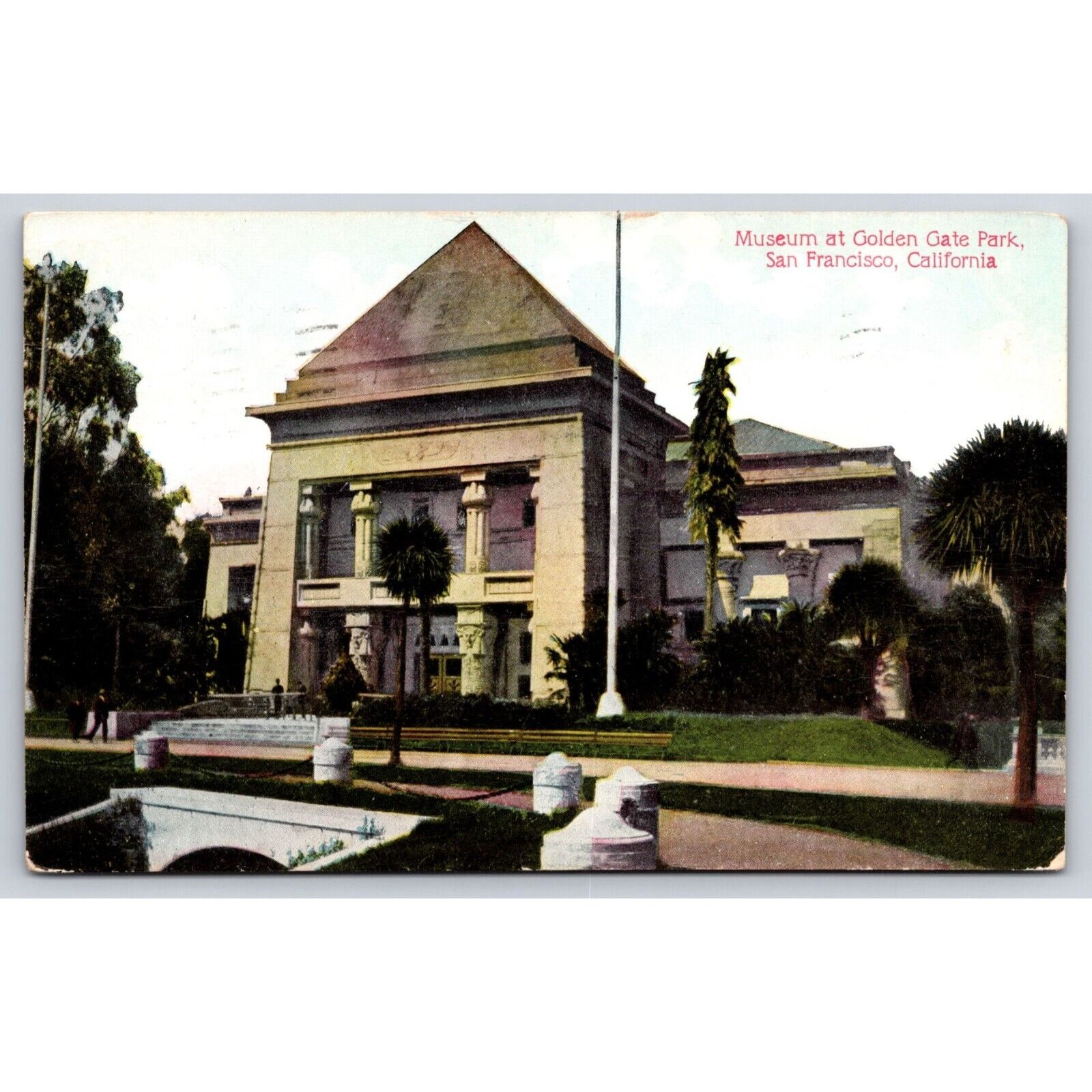 Vintage Postcard Museum At Golden Gate Park San Francisco California 1911