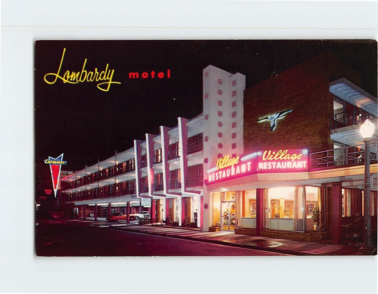 Postcard Lombardy Hotel Atlantic City New Jersey USA